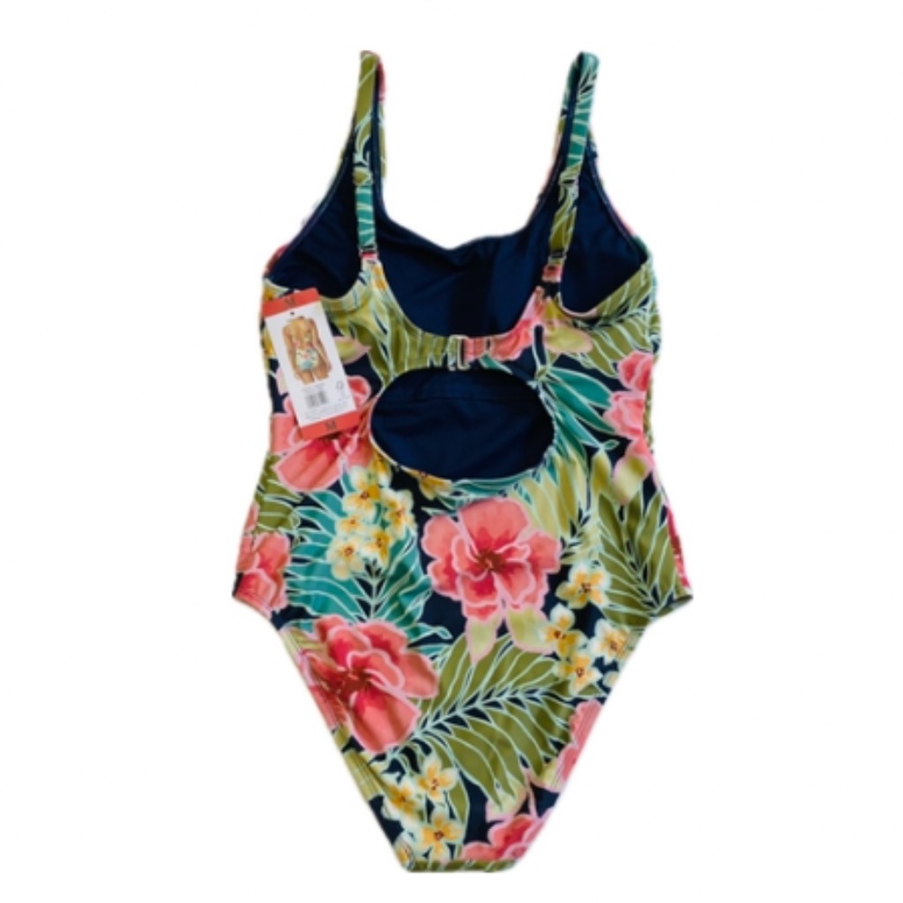 Hurley Ladies’ Swimsuit, Pink Floral, Adjustable Straps, Medium, NWT - Picture 7 of 12